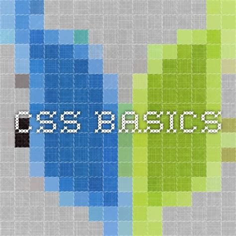 CSS Basics | Css basics, Css design, Web technology