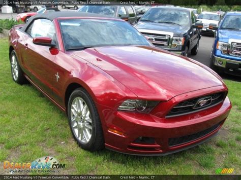 2014 Ford Mustang V6 Premium Convertible Ruby Red Charcoal Black
