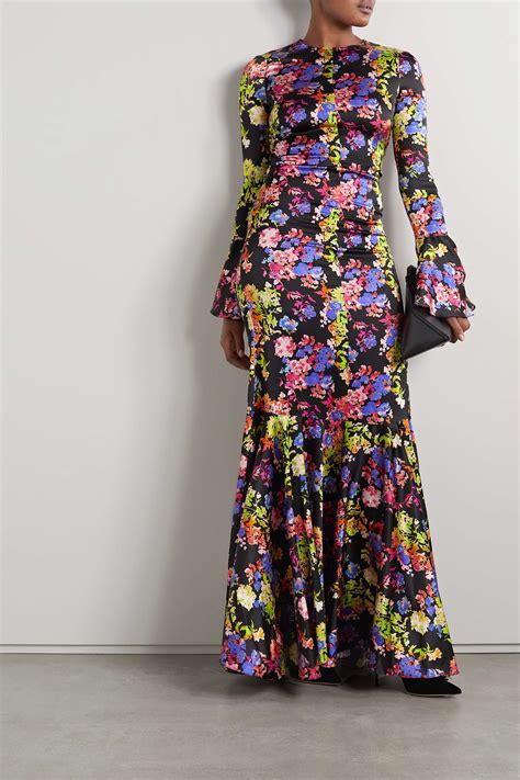 Caroline Constas Allonia Floral Print Stretch Silk Gown Net A Porter