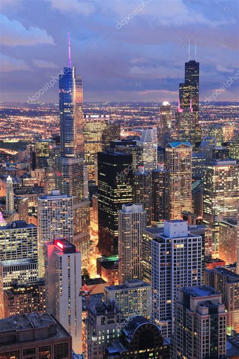 Chicago Skyline Panorama Aerial View — Stock Photo © Rabbit75dep 8576222