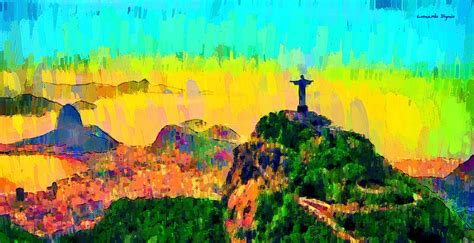 Rio De Janeiro Panoramic Pa Painting By Leonardo Digenio Fine Art