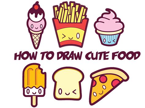Cartoon Food How To Draw Step By Step Drawing Tutorials