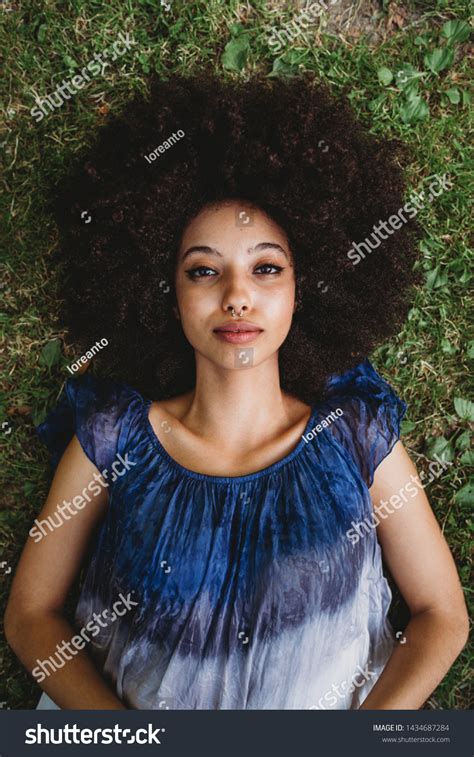 Portrait Young Black Woman Lying On Stock Photo 1434687284 Shutterstock