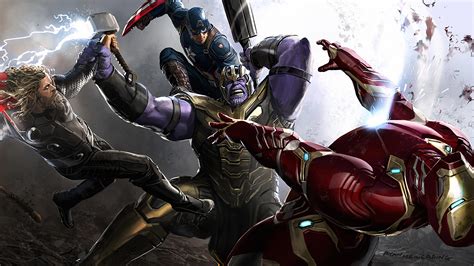 Avengers Vs Thanos Art By Ryan Meinerding Uburgergod666