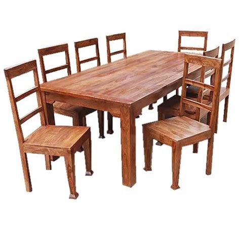 rustic furniture solid wood dining table chair set