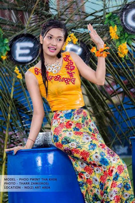 Phoo Pwint Thakhin Yellow Thingyan Fashion Photoshoot