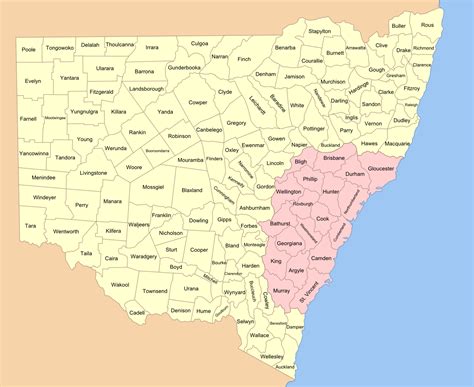 Lands Administrative Divisions Of New South Wales