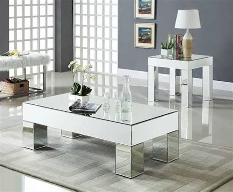 Round mirrored coffee table image and description. thick block marble and mirrored coffee table | Coffee ...