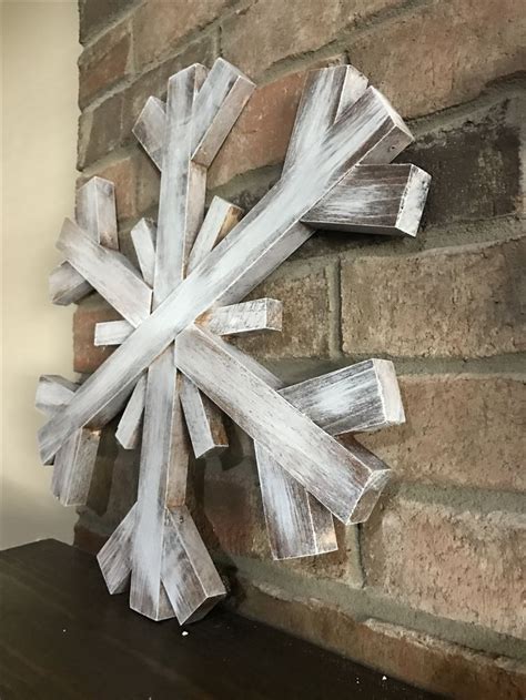 Large Wooden Snowflake Scrap Wood Wooden Christmas