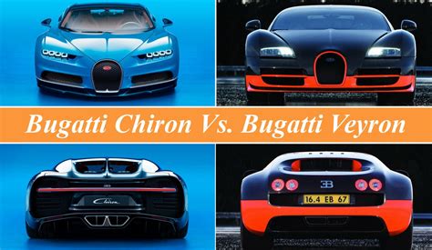 Bugatti Veyron Vs Bugatti Chiron Comparison Automotive Car Review