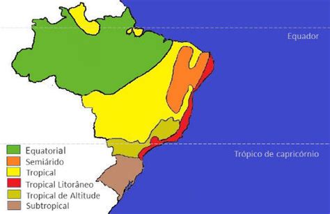 Os Climas Do Brasil Por Regiões E Classificação