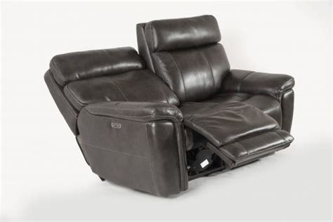 Stampede Charcoal Leather Power Reclining Loveseat By Simon Li Texas