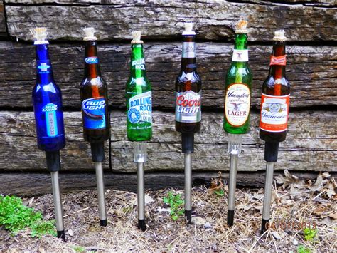 6 Yard Stakes For Beer Bottle Tiki Torches Beer Bottles Stakes Diy