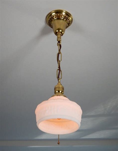 Gidu mid century pull chain ceiling light globe glass shade semi flush mount metal in gold lights lighting 100637 bakelite socket switch by thpg vintage schoolhouse fixture with axiom cord 10a 2 way round 2x beaded ball lamp fan canopy kit decor 5 51 pic uk 1m iron eaton wiring holder w s759w cd. Antique Pendant Ceiling Light Fixture with Pull Chain ...