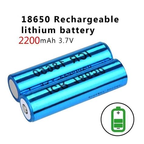 18650 Batteries 2200 Mah 37v Rechargeable Li Ion Rechargeable Lampe