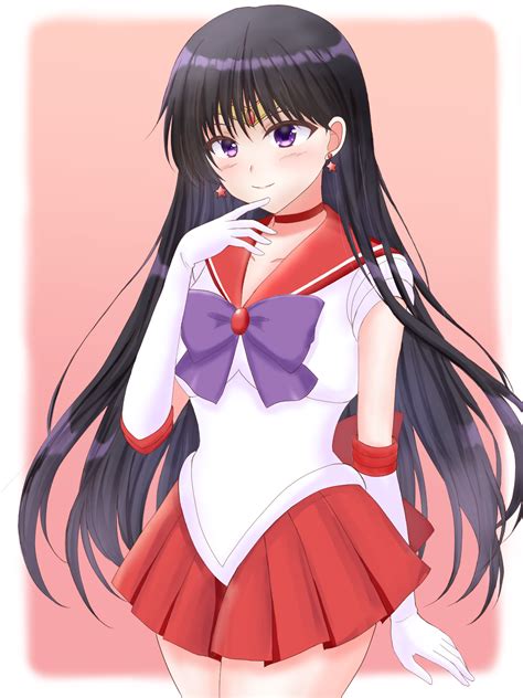 Rei Hino Pgsm Anime Style By Flyingprincess In 2021 Sailor Moon Art Images