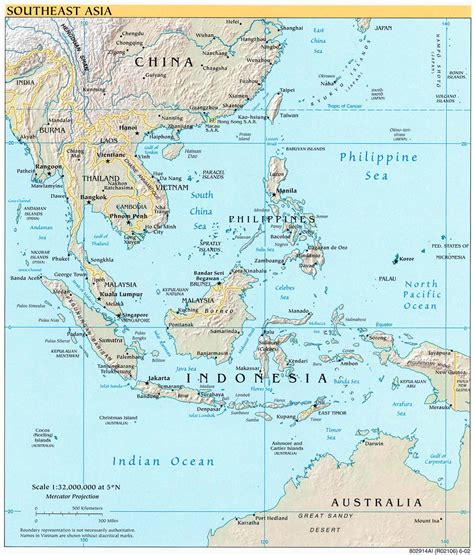 Detailed Map Of Southeast Asia