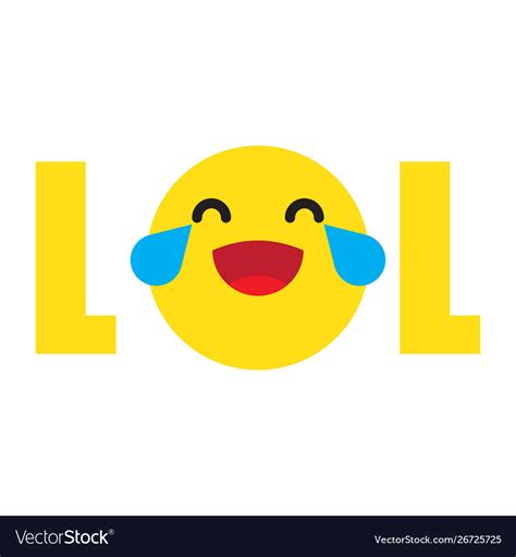 Funny Lol Emoji Royalty Free Vector Image Vectorstock