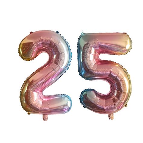25th Year Birthday Balloon 2 Pieces 12 Inches Original Balloons