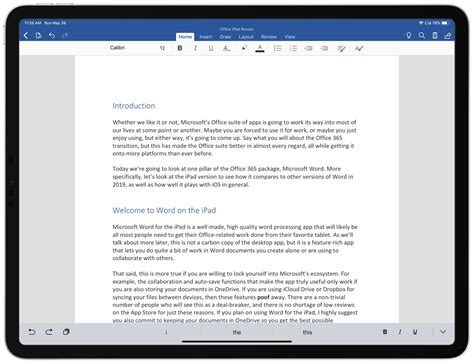 A Beginners Guide To Microsoft Word On The Ipad — The Sweet Setup