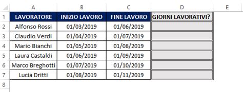 Se la situazione e' la 1, allora. Contare i giorni lavorativi - excel ... sapevi che