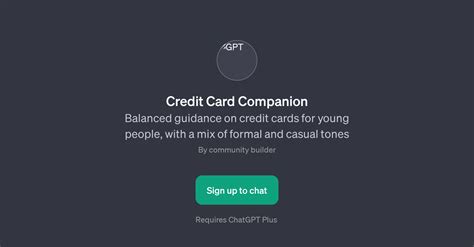 Credit Card Companion - Credit card guidance - TAAFT