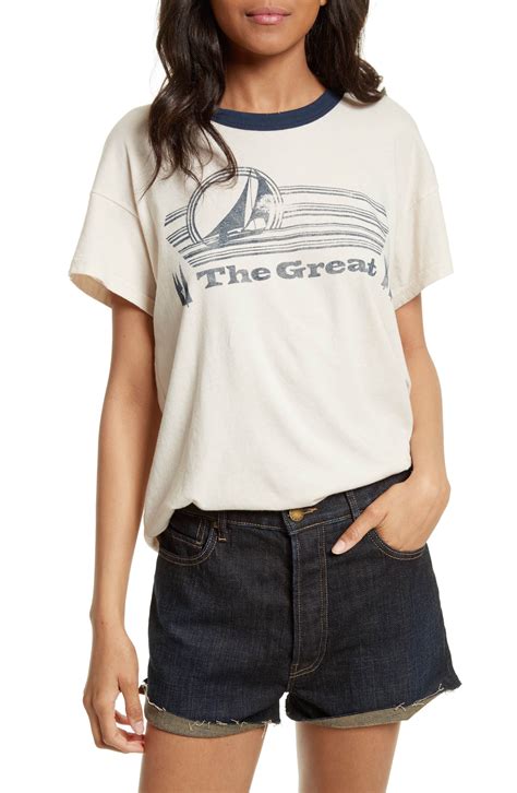 The Great The Boxy Crew Tee Nordstrom Tees Blue Fashion Fashion