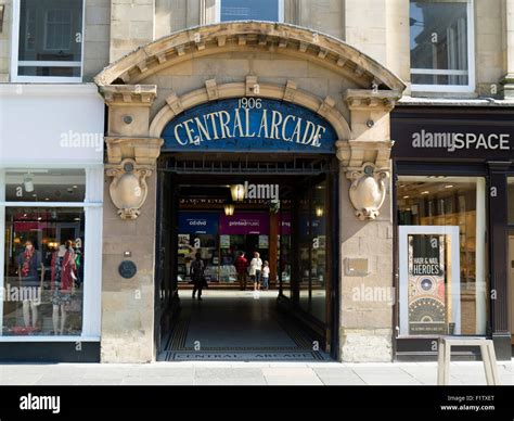 Entrance To Central Arcade Newcastle Upon Tyne England Stock Photo
