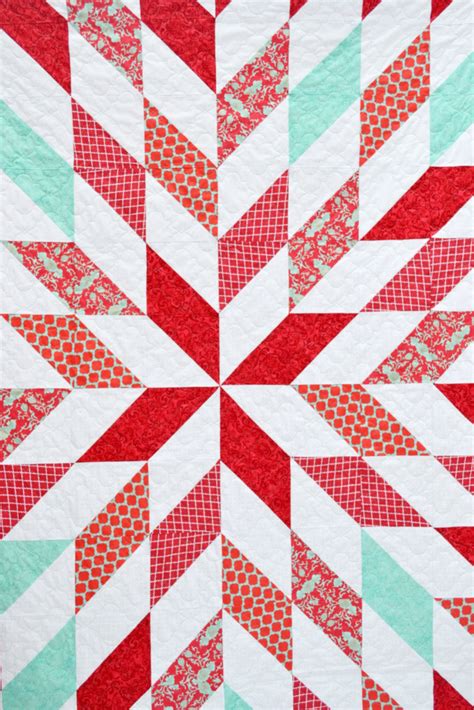 Red And Turquoise Quilt Mini Tutorial