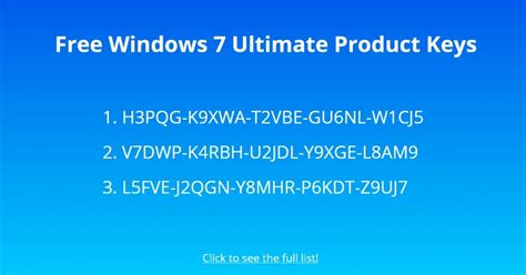 25 Free Windows 7 Ultimate Product Keys Followchain