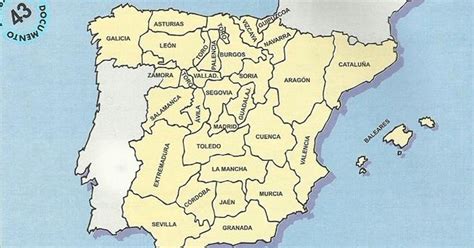 Historia Do Mundo ContemporÁneo Mapa Divisiones Administrativas España
