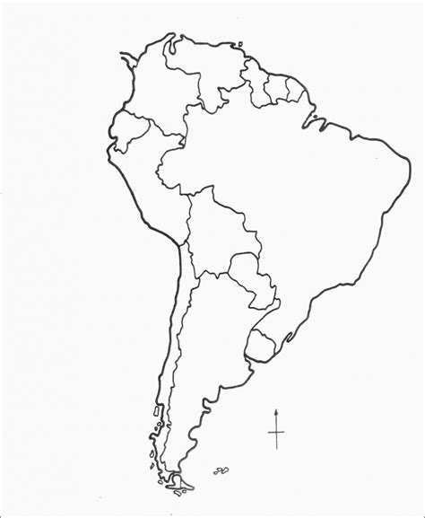 It shows the location of most of the world's countries and includes their names where space allows.representing a round earth on a flat map. Printable Blank Map Of South America | Printable Maps