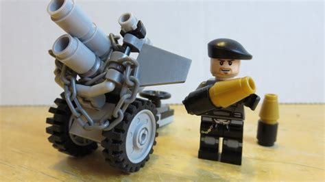 Lego Tutorial Mini Howitzer Artillery Cannon Youtube