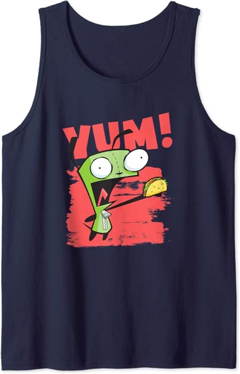 Nickelodeon Invader Zim Gir Screaming Yum Taco Portrait Tank Top Uk Clothing