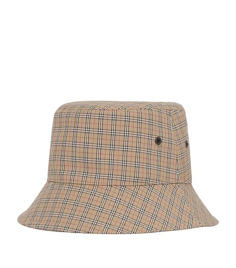 Burberry Neutrals Cotton Check Bucket Hat Harrods Uk