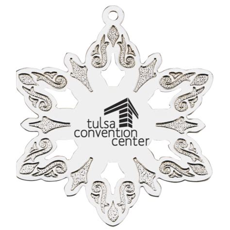Silver Snowflake Ornament Logo Ornaments