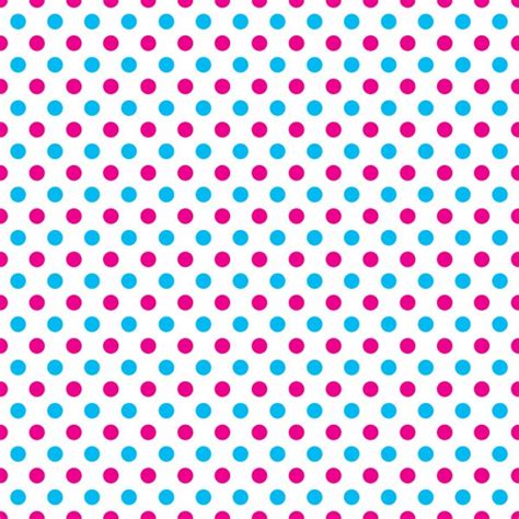 Hot Pink Polka Dot Wallpaper Seamless Vector Pattern With Dark Neon Pink Polka Dots On A White