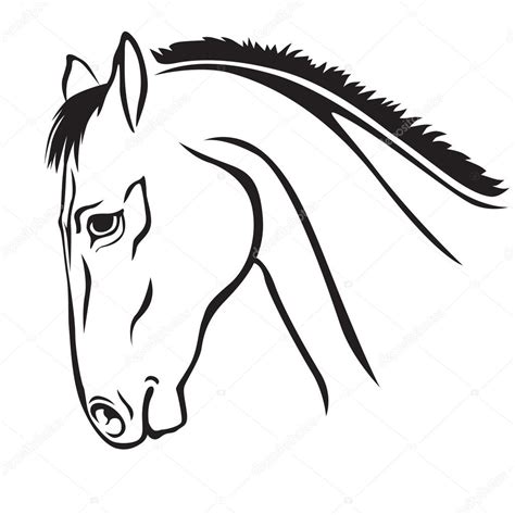 Paarden hoefijzers kleurplaten with kleurplaat paardenhoofd met. paarden hoofd — Stockvector © agrino #47071535