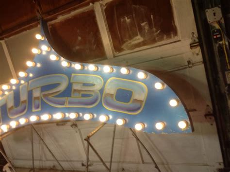﻿vintage Illuminated Amusement Park Ride Sign Obnoxious Antiques