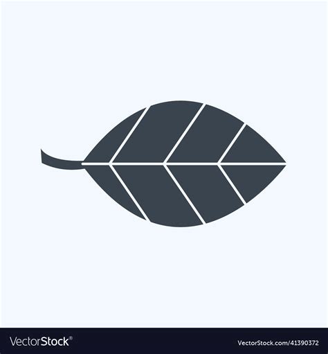 Leaf I Icon In Trendy Glyph Style Isolated Vector Image