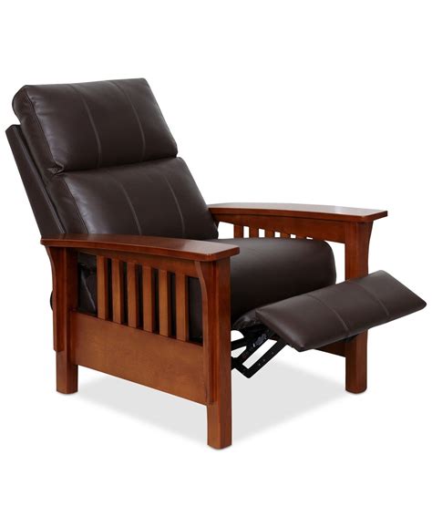 Furniture Harrison Leather Pushback Recliner Created For Macys Macy