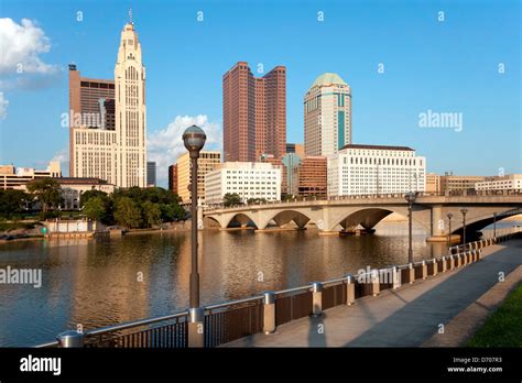 Downtown Columbus Ohio Skyline From Genoa Park Stock Photo Alamy