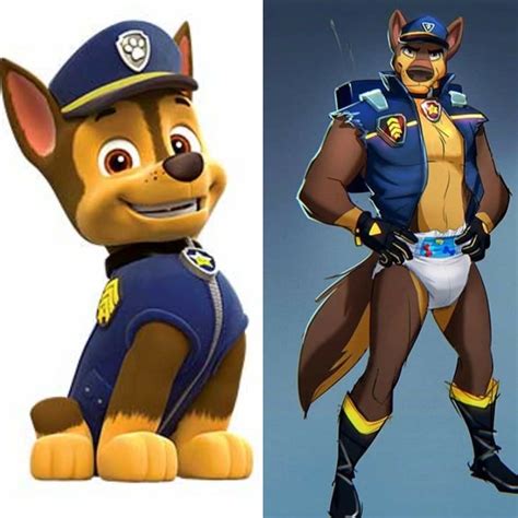 135694 Suggestive Chase Paw Patrol Anthro Nickelodeon Paw Patrol Diaper Diaper Fetish