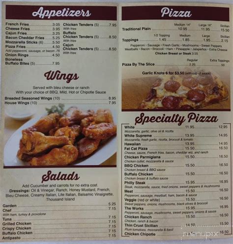 Menu of Pete & John's Pizza in Pemberton, NJ 08068