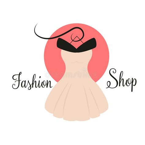 Women Fashion Logo Design Template Dress Emblem Stock Vector