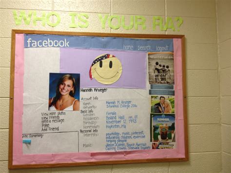 A Bulletin Board That Has Been Decorated With Pictures And Words On It