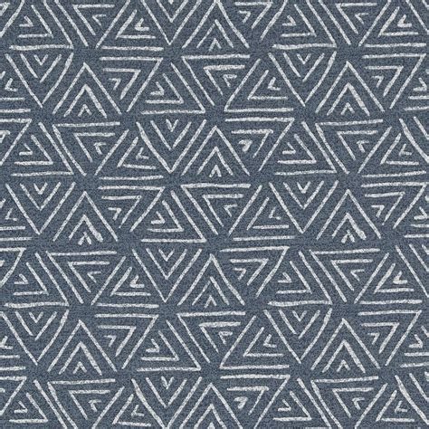 Denim Blue Abstract Prints Upholstery Fabric By The Yard