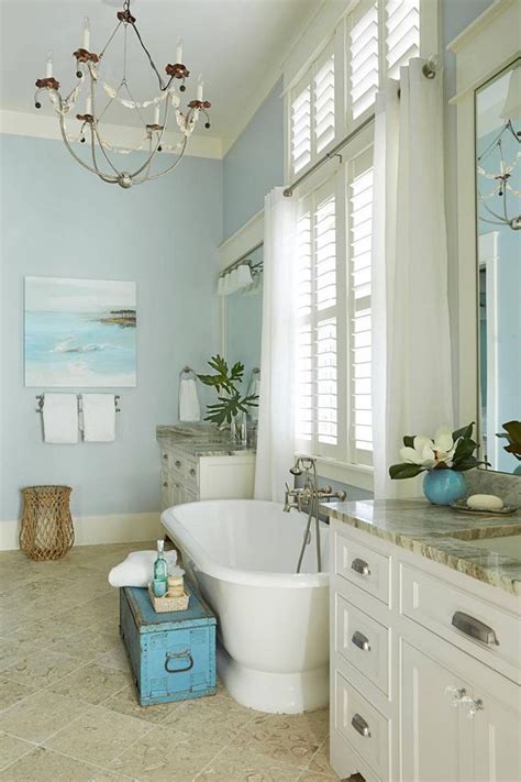 Whether you're considering a small bathroom remodel, a powder room revamp, or simply looking for easy updates, our small bathroom design ideas will help you. Georgia Carlee | Coastal bathroom design, Beach bathroom decor, Bathroom remodel designs