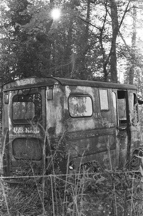 Abandoned U.S. Mail Truck portrait - Etsy