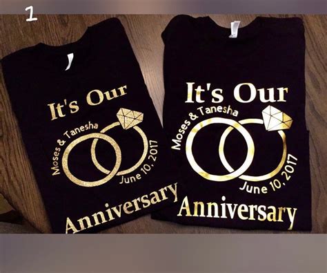Couples Anniversary Matching T Shirts 3000 Per Set Please Etsy